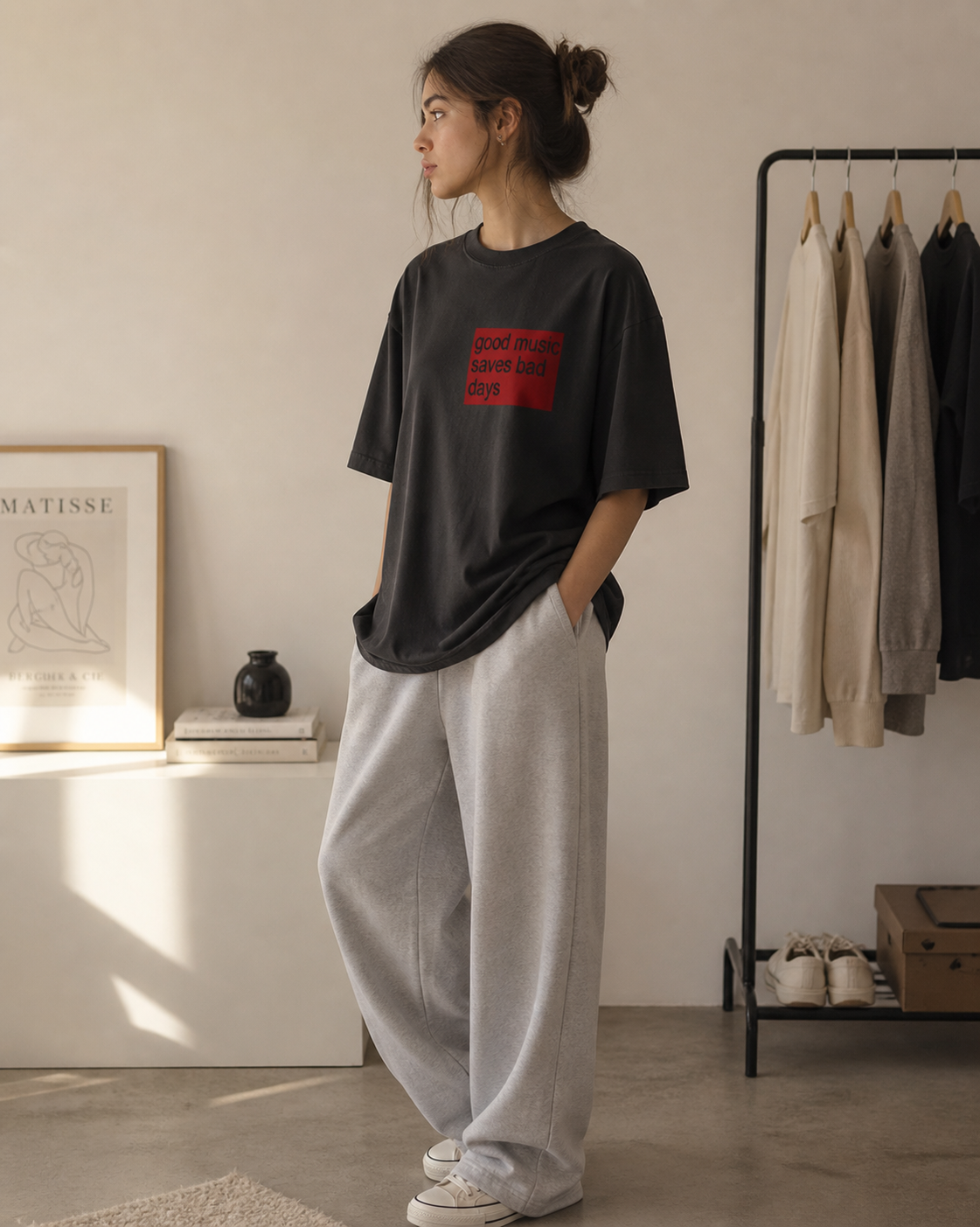 GOOD MUSIC SAVES BAD DAYS | Unisex Oversized Classic T-Shirt